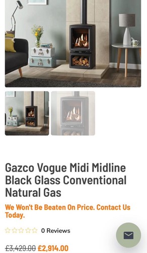 Gazco 2kw conventional gas - gazco, 6.2kw