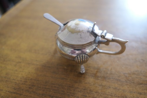 Mustard pot silver - -,