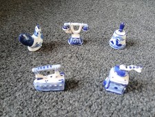 Delft Miniature Ornaments Dolls House Blue & White Vintage