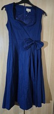 Lindy Bop ? Gina Retro 60s Style V Neck Swing Navy Blue Skater Dress Sz 12 New