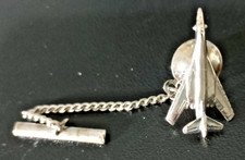 JET PLANE Tie-pin with chain