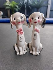 Vintage Anthropomorphic Dog Salt & Pepper Shakers Japan Kitsch Dog salt and pepp