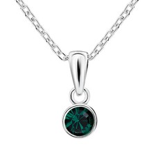 925 Sterling Silver Birthstone Necklace Crystal with Chain gift boxed (2 sizes)