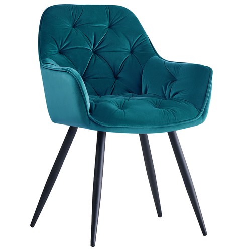Velvet dining chairs padded - chairs,