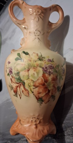 Ceramic twin handle vase - ceramic,