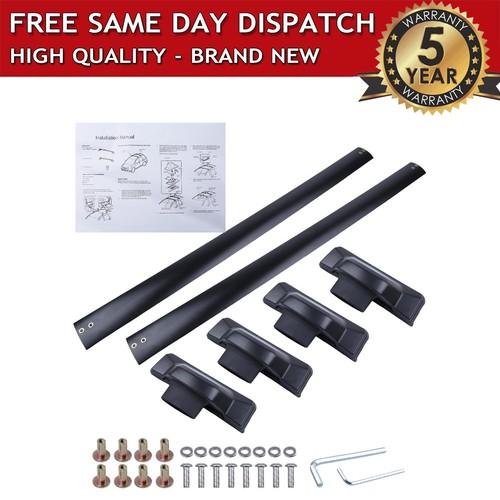 Black roof cross bars full - black,