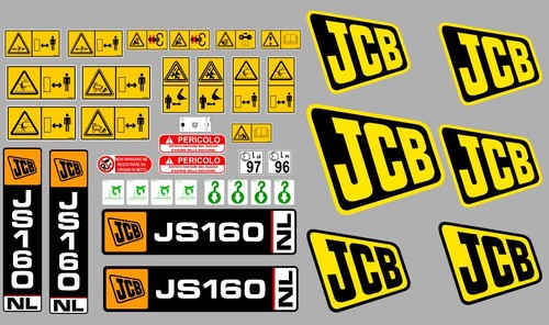 Jcb js160nl decals stickers - jcb,