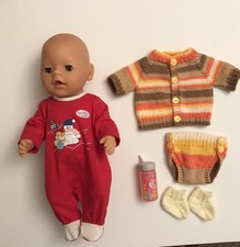 Zapf Creation Baby Boy Doll made in Rodental Germany with Jumpsuit, spare outfit