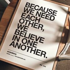 Acquiesce  - Oasis Inspired Lyrics Print - Unframed Canvas Poster Print