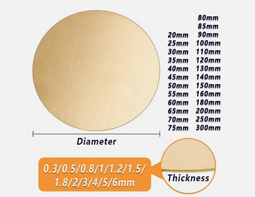 5mm 6mm thick h62 brass - -,