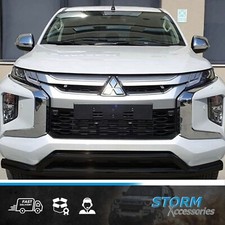 FOR MITSUBISHI L200 FROM 2019-2022 FRONT DOUBLE SPOILER BULL BAR IN BLACK