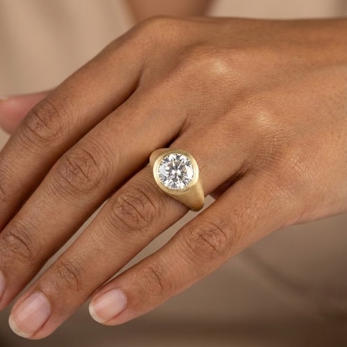 Solitaire mens ring 14k - mens,