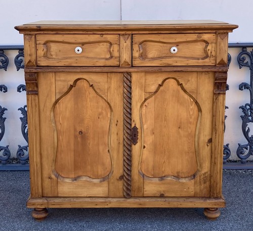 Antique pine dresser base - antique,