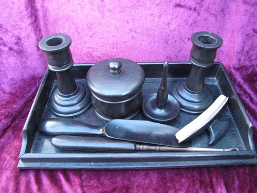 Vintage ebony dressing table - dressing,