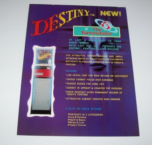 Destiny arcade flyer - destiny, horoscope