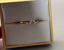 9ct Gold Half Carat Solitaire Diamond Ring Size N