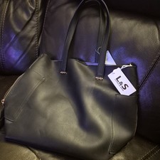 New Black Faux Leather Handbag