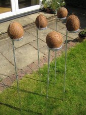 Set of 5 coconut shy posts