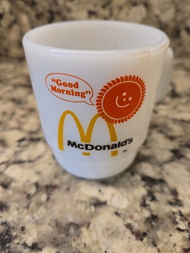 Mcdonalds vintage milk glass - vintage,