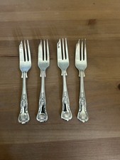 Set Of 4 Silver Plated Cake