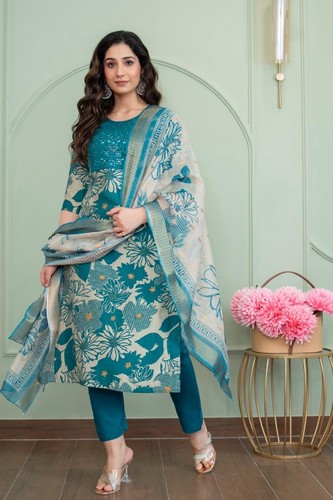 Cotton piece side cut suit - cotton,