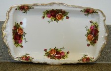ROYAL ALBERT 'OLD COUNTRY ROSES' OBLONG SANDWICH SERVING TRAY