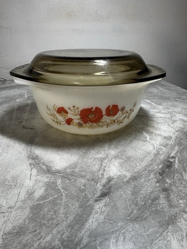 Vintage glass casserole - vintage, dish