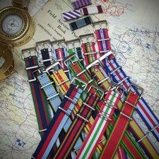 NATO Watch Strap Band WW1 - WW2 Army Navy RAF Military Medal