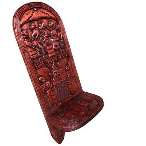 African birthing chair carved - african,