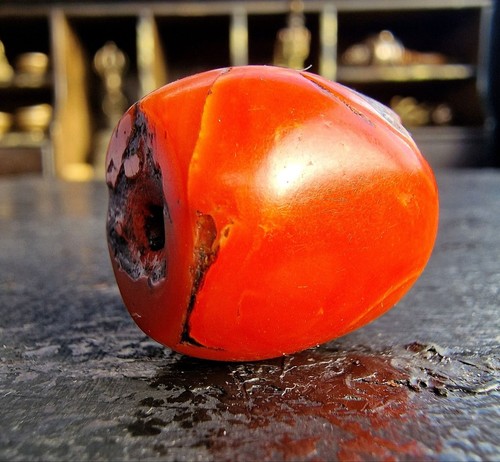 Ancient tibetan coral - coral, bead