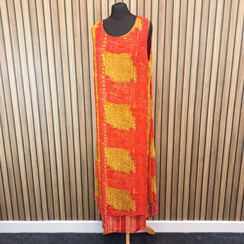 Phool maxi dress red orange - red,
