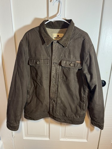 Woolrich brown canvas - canvas, sherpa
