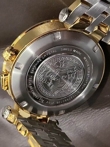 Versace dual time watch - versace,