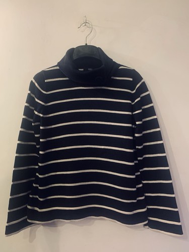 Navy white stripe button - m&s,,