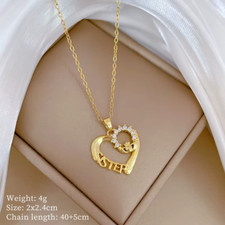Sister Gift Gold Heart pendant