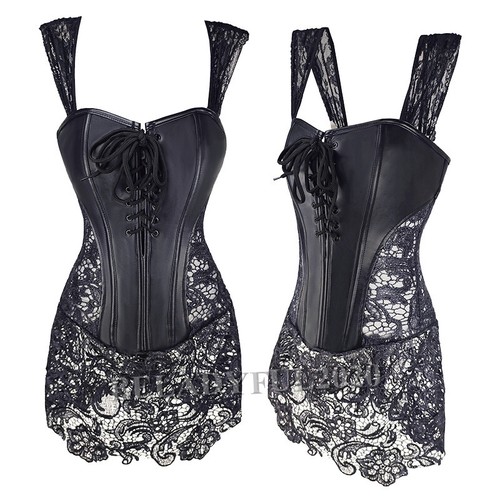 Sexy lace faux leather - faux,