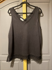 Ladies Black Sleeveless top with Detail Trim , Size 14 from Matalan 