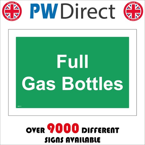 Sign full gas - gas, bottles