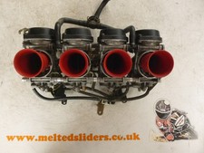 Suzuki GSXR 600 SRAD Set Red Trumpet Mikuni BDSR36 Standard Carburettors Carbs