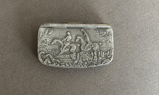 Vintage pewter snuff box - vintage,