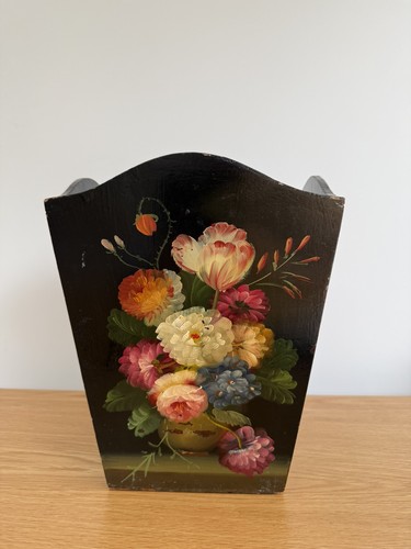 Vintage hand painted wooden - vintage,