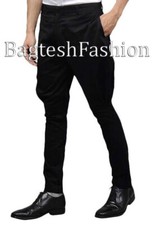 Mens Black Cotton Baggy