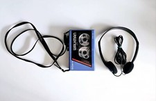 Blue Sony Walkman WM-22 Classic Cassette Player + Sony Headphones, fully Working