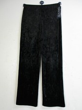 Saloos Black Crushed velvet Elasticated Waist Trouser Sizes:12 14 16 18 20 22 