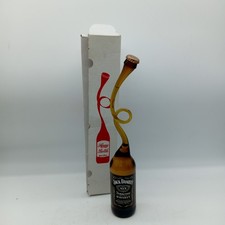 Twisted Neck Imagined Jack Daniels Bottle From Mallorca. Hand Blown. Immaculate!