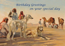 SALUKI DOG BIRTHDAY CARD