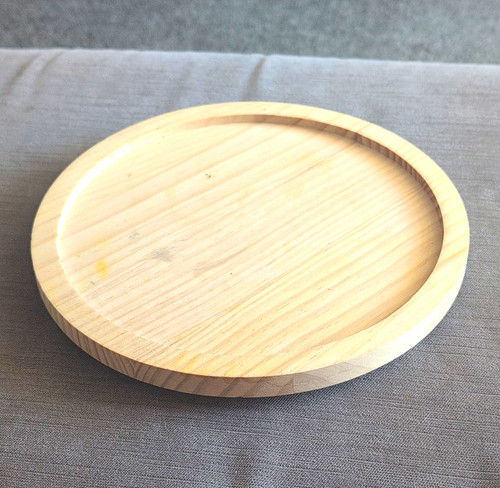 Round wooden cake - round, stand