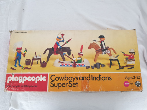 Vintage play people cowboys - vintage,