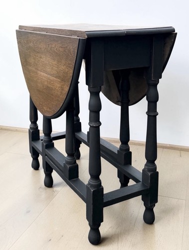 Vintage oak drop leaf table - drop,
