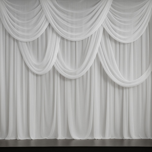 Luxury white voile fabric - luxury,